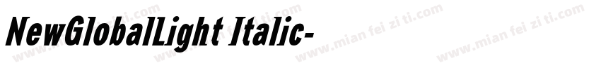 NewGlobalLight Italic字体转换